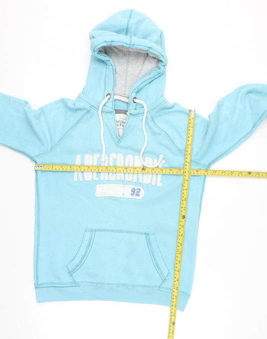 Abercrombie & Fitch Women Blue Pullover Hoodie XL Cotton Blend