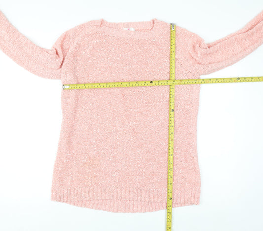 Inspire Collection Women’s Pink Chunky Knit L Pullover Jumper