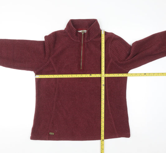 Regatta Women's Burgundy 1/2 Zip Fleece Pullover UK 10
