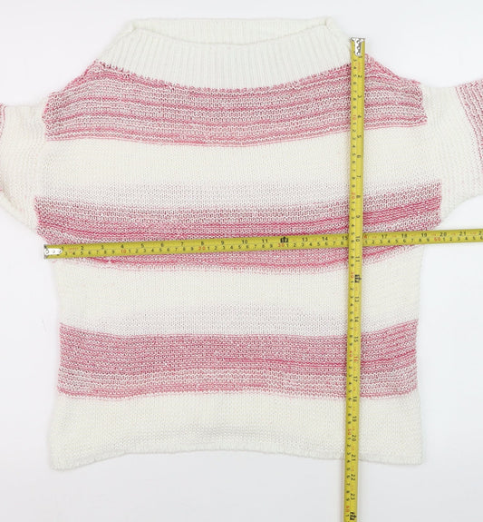 United Colors of Benetton Women's Multicoloured Striped Knit Jumper M