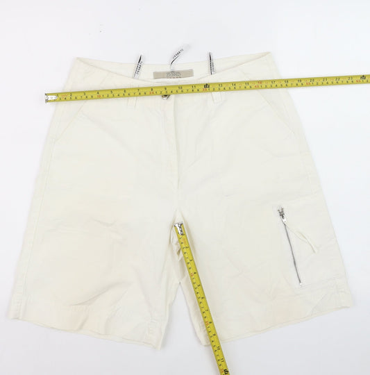 Zerres Men's Ivory Cotton Cargo Shorts Size L 40in