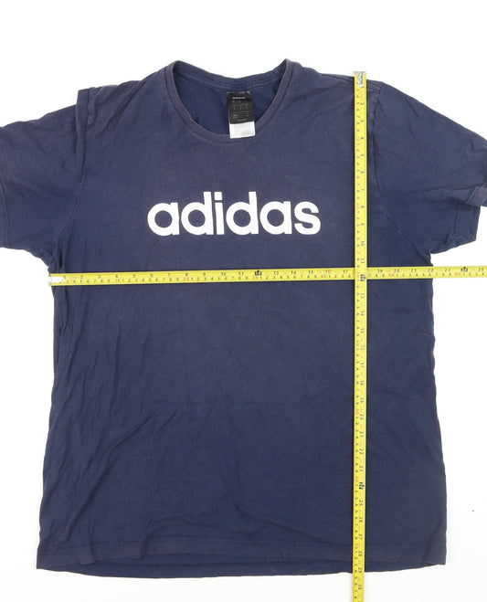 Adidas Men's Navy Blue XL Crew Neck Short Sleeve T-Shirt