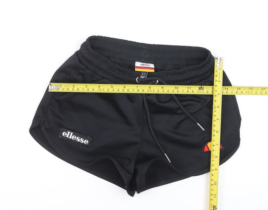 Ellesse Boys Black Athletic Shorts UK 4 Regular Fit Drawstring Sportswear