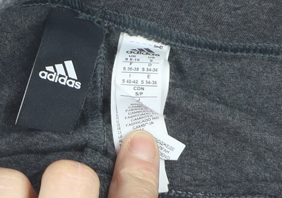 Additional view of adidas Women’s Grey S Leggings Logo Athleisure Stretch Cotton