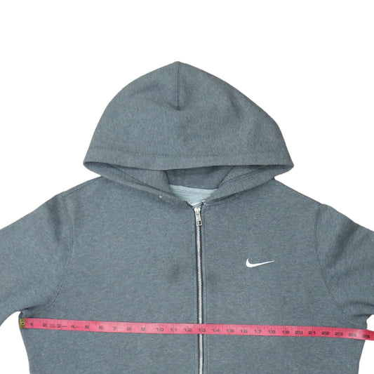 Nike Men's Grey Full Zip Hoodie Size L Sportswear Sweatshirt