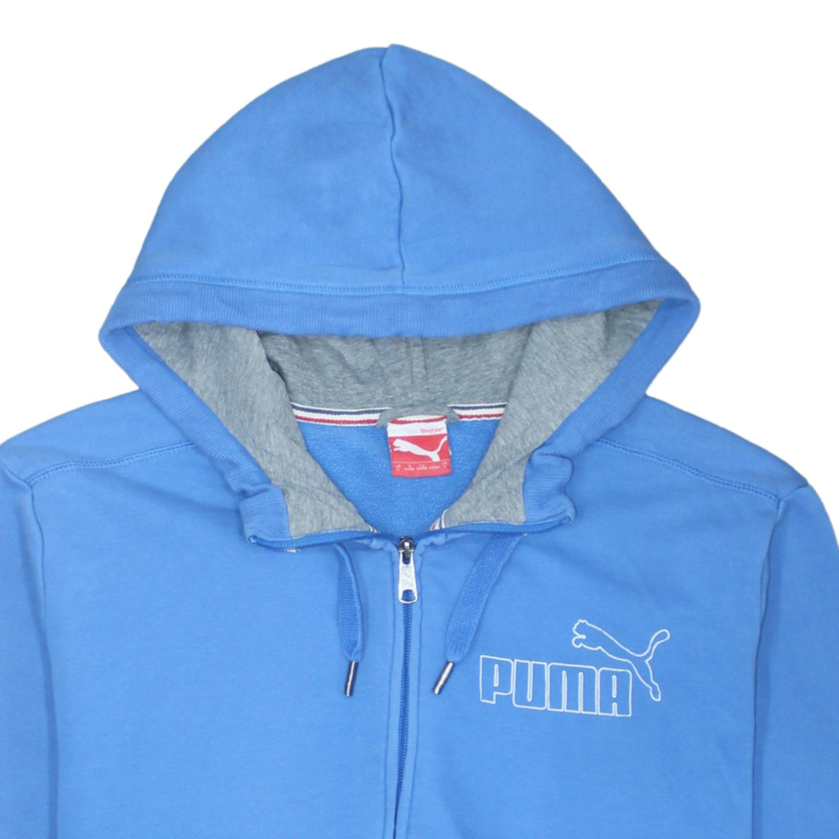 Additional view of Puma Men's Blue Full Zip Hoodie, size L, Sports Fleece Sweatshirt