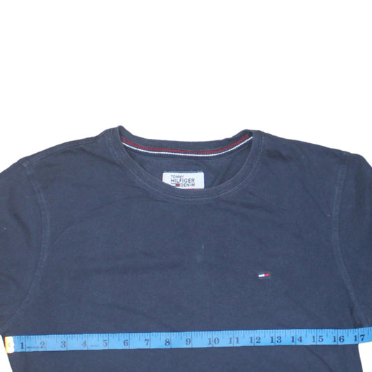 Tommy Hilfiger Denim Men's Blue Small Crew Neck Cotton T-Shirt