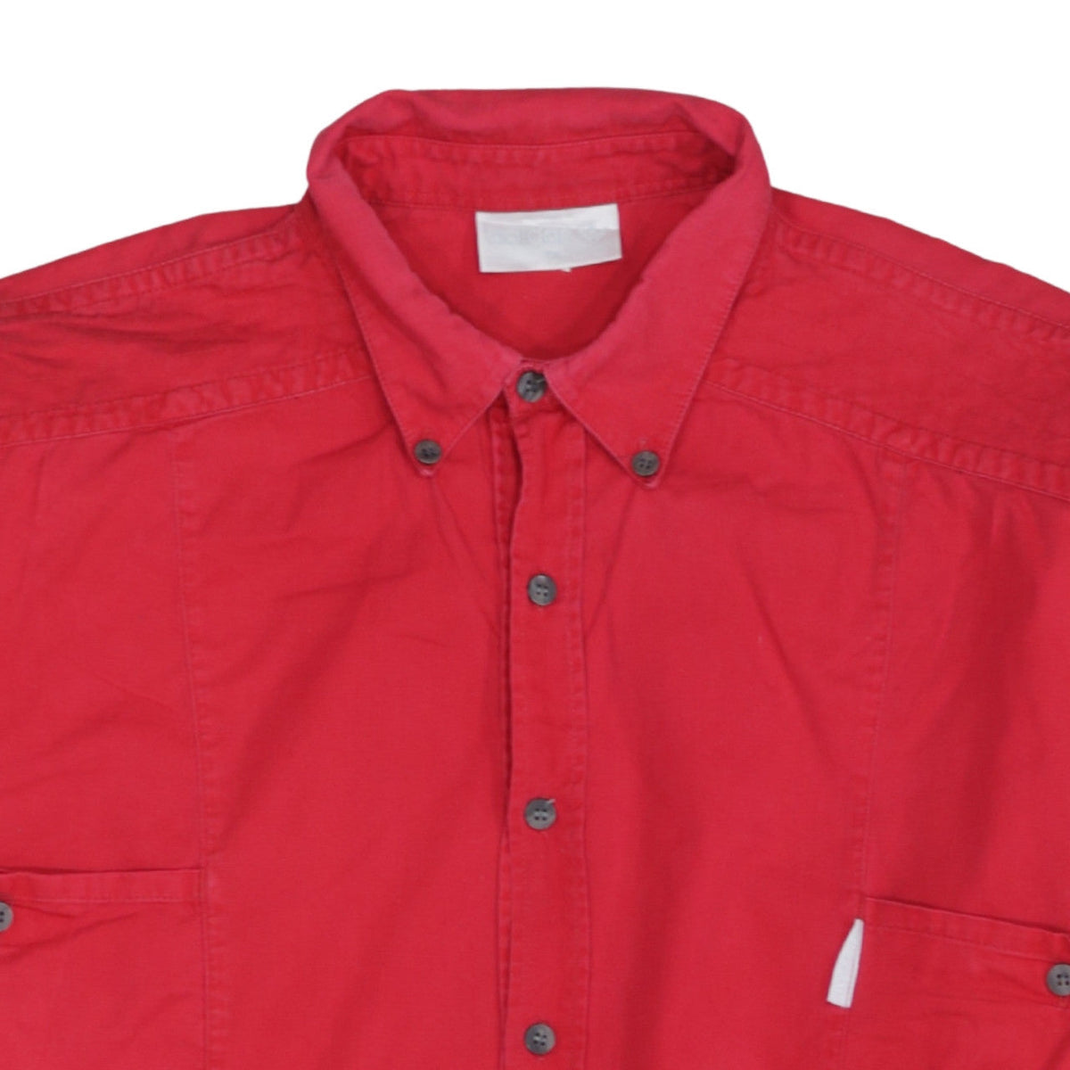 Additional view of Adidas Vintage Women's Red Cotton Long Sleeve Button-Up Shirt, size 14
