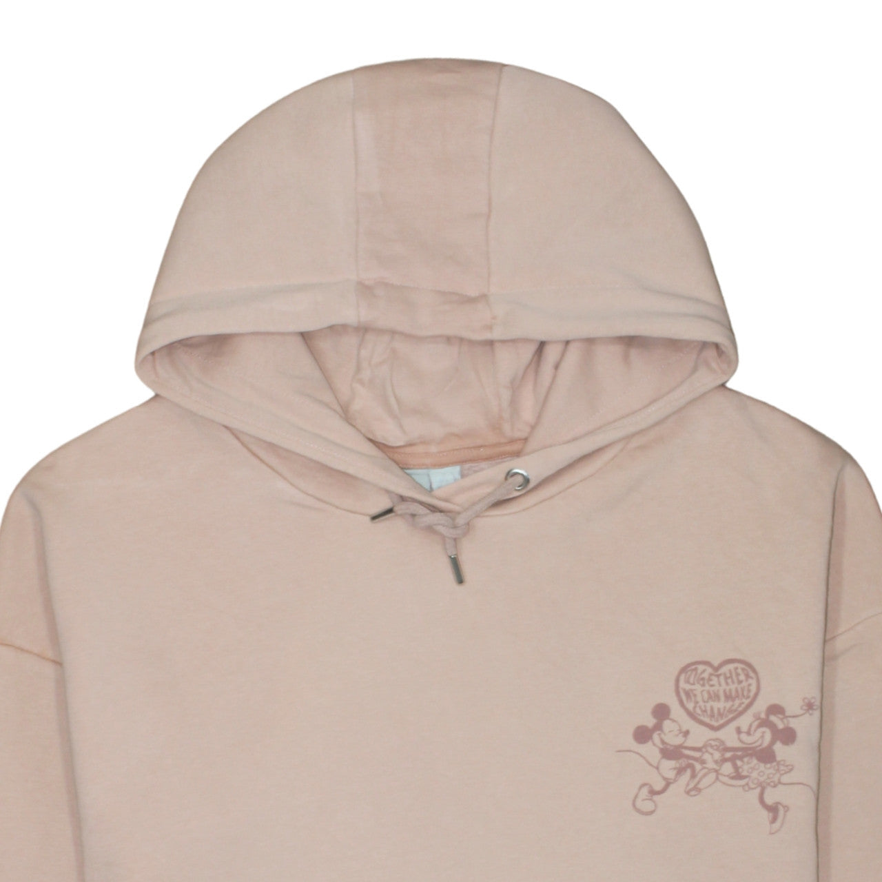 Additional view of Primark Women Beige Disney Mickey & Minnie Pullover Hoodie 2XS Organic Cotton