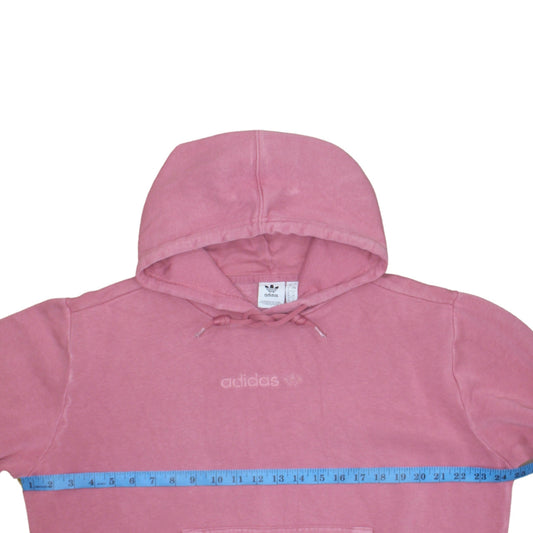 Adidas Womens Pink Pullover Hoodie Size 8 Cotton Blend Casual