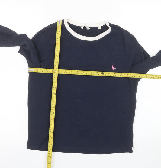Jack Wills Women's Blue Long Sleeve Ringer T-Shirt Size 14