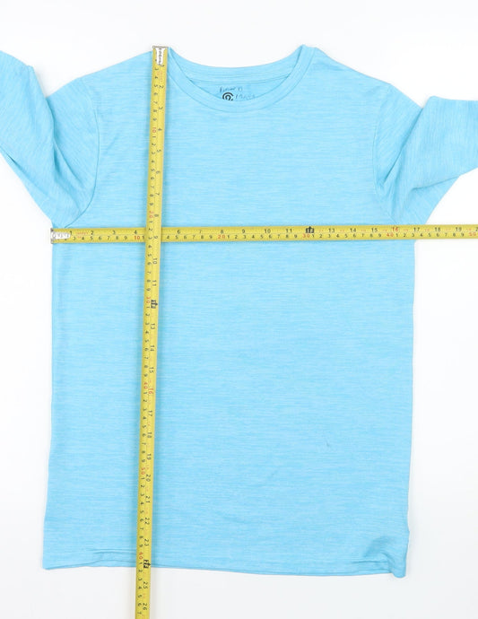 Champion Blue Long Sleeve Polyester Activewear Top L Teen