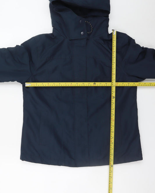 Springfield Men's Blue Hooded Waterproof Parka Jacket Size M