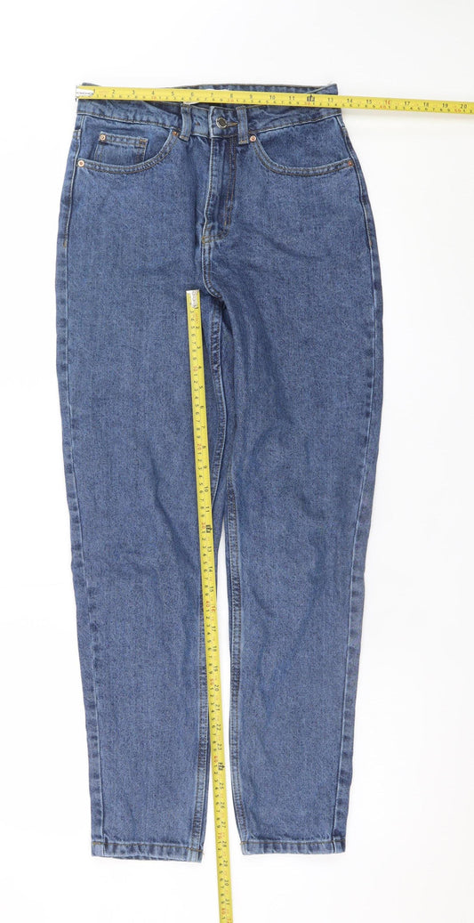 Primark Women’s Blue High Rise Mom Jeans Size 8 Relaxed Fit Denim