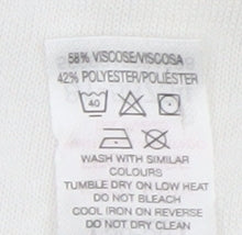 Additional view of Dunnes women’s ivory v-neck short sleeve t-shirt, size S