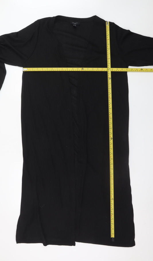 New Look Women Black Plus Size 24 Long Sleeve Shift Dress
