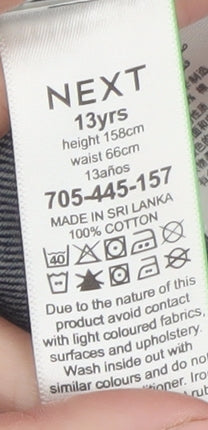 Brand and care label for Next Teens Blue Denim Jacket 13yrs Cotton Casual Classic