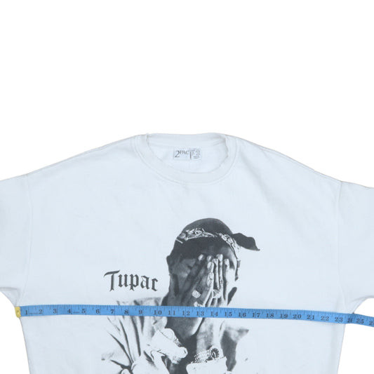 2Pac Women’s White Graphic Pullover Sweatshirt Size 6/8