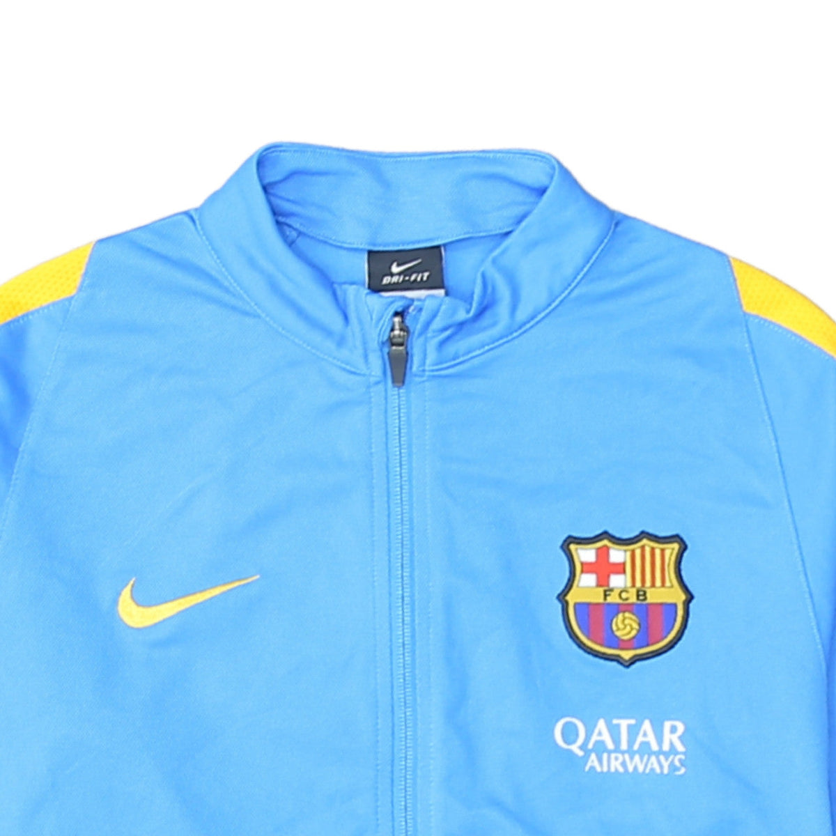 Additional view of Nike boys’ blue barcelona full zip sweatshirt 12-13 years dri-fit polyester
