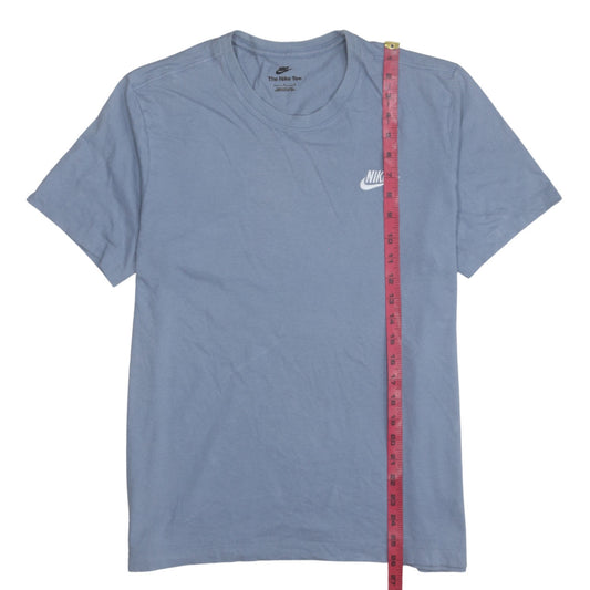 Nike Men's Blue Crew Neck Short Sleeve Cotton T-Shirt Size L