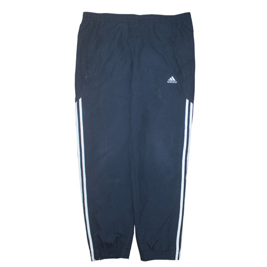 Additional front view of Adidas Men's Black M Regular Fit Sweatpants with Stripes