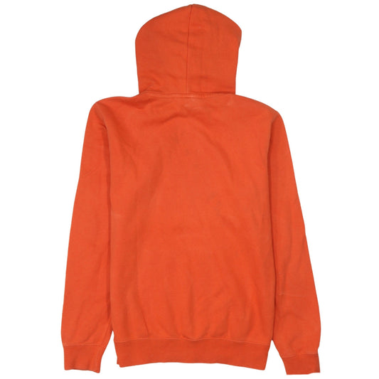 Champion Men's Orange Small Pullover Hoodie with Logo Print