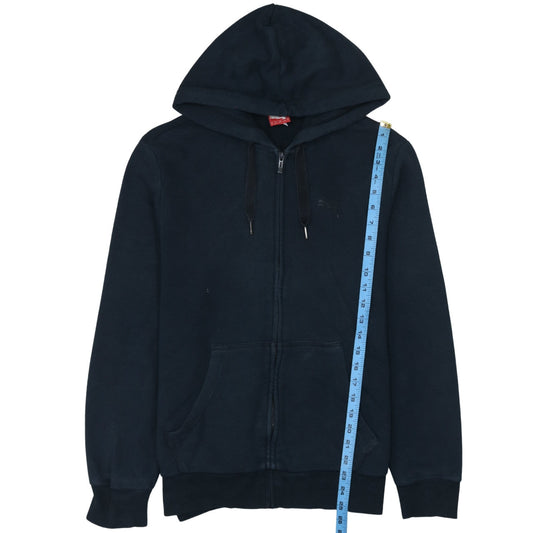 Puma Men’s Black Full Zip Hoodie Size M Cotton Blend