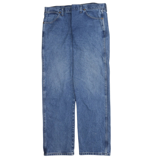 Wrangler Men's Blue Regular Fit Straight Leg Denim Jeans 40x30