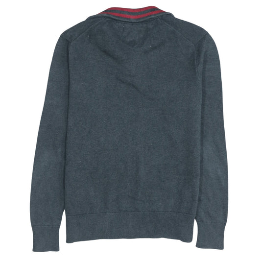 Tommy Hilfiger Men's Grey Cotton Half Zip Jumper Size S