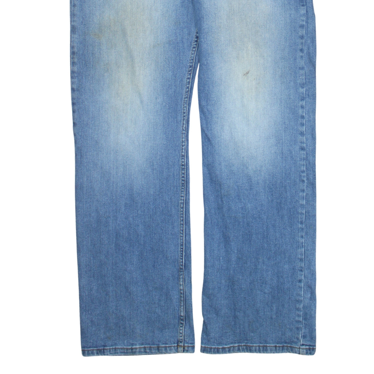Wrangler Mens Blue 34x32 Relaxed Bootcut Denim Jeans