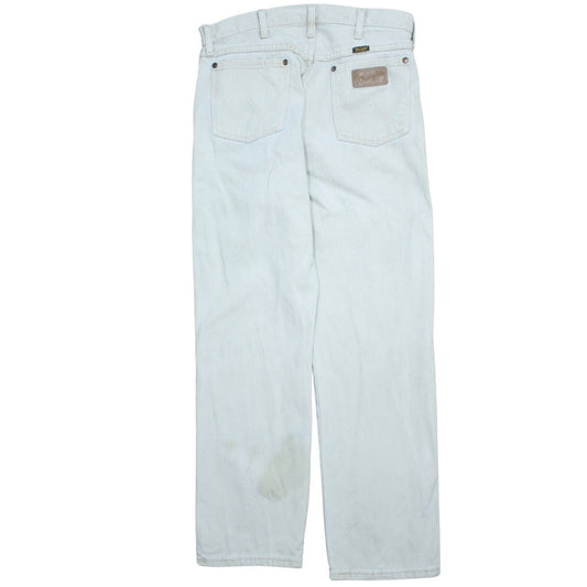 Wrangler Men Light Blue Straight Denim Jeans 32x30 Regular Fit