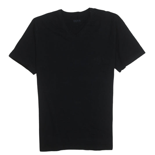 Hugo Boss Men's Black V-Neck Cotton T-Shirt Size L