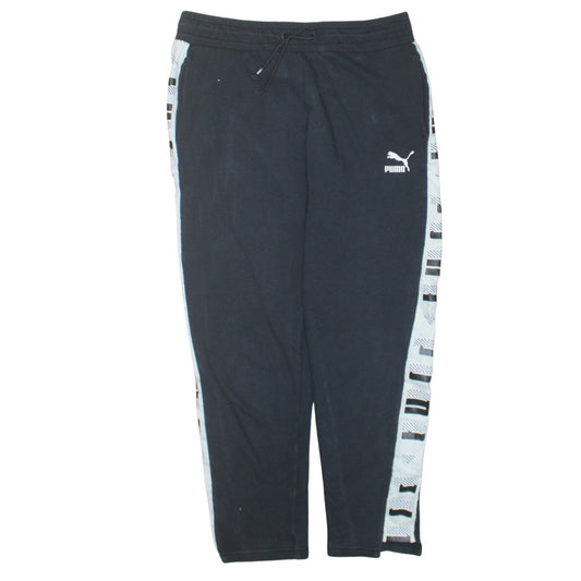 Additional front view of Puma Women’s Black Jogger Trousers, size UK 10, Side Stripe Activewear