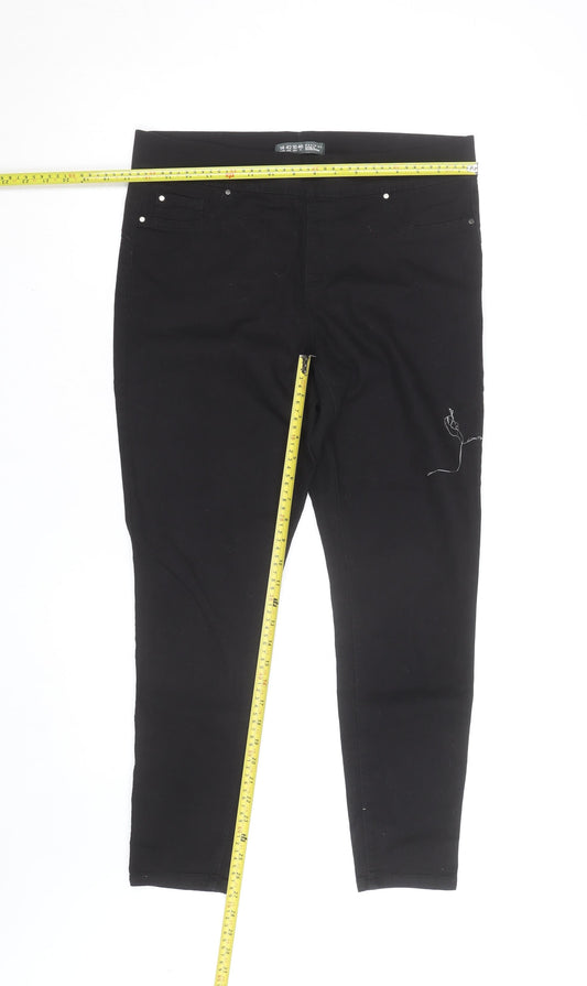 Denim Co. Women's Black Size 14 Slim Fit Jegging Jeans