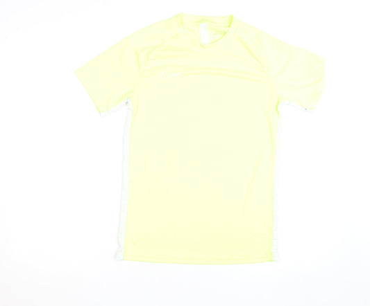 Nike Men's Yellow Dri-FIT Short Sleeve Athletic T-Shirt Size S