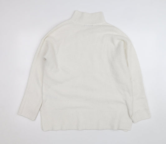 Dunnes Stores Women’s White Roll Neck Knit Jumper Size S