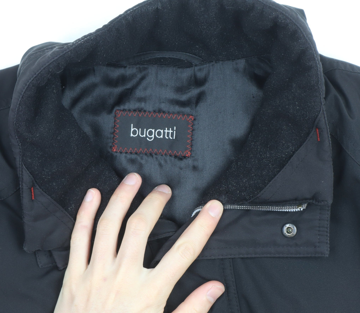 Bugatti Men's Black L Parka Jacket Water Resistant Winter Coat