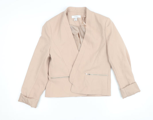 Additional front view of Atmosphere Women Beige, size 10, Blazer Jacket with Zip Pockets
