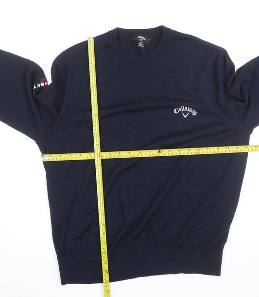 Callaway Men's Blue XL Crew Neck Golf Jumper