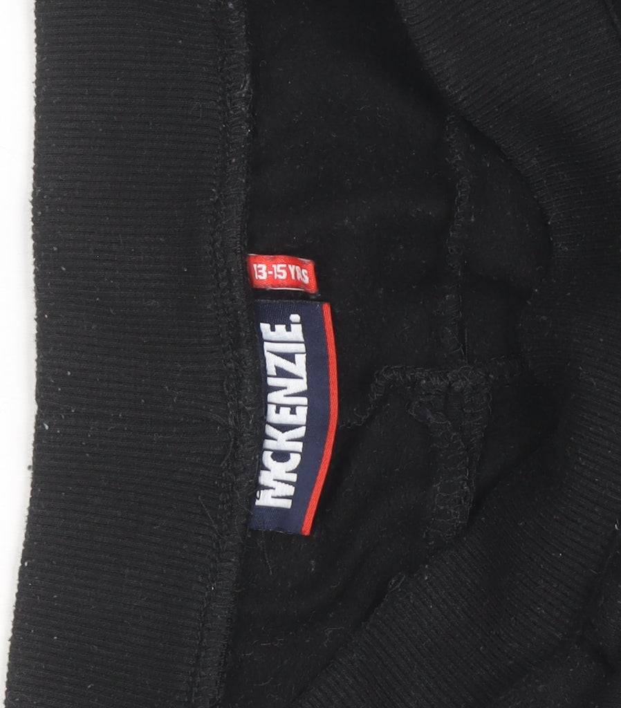 Additional view of McKenzie boys’ black jogger trousers 13-15 years fleece casual sweatpants