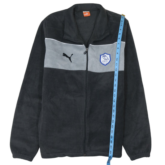 Puma Mens Black Grey XL Track Jacket SWFC Fleece Zip Up
