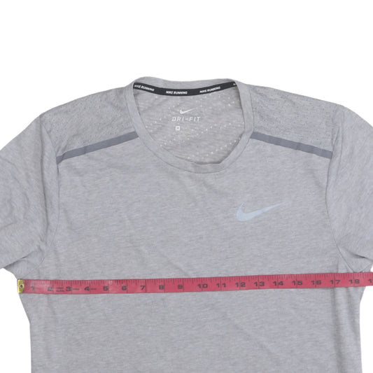 Nike Men's Grey Dri-FIT Running T-Shirt Size M