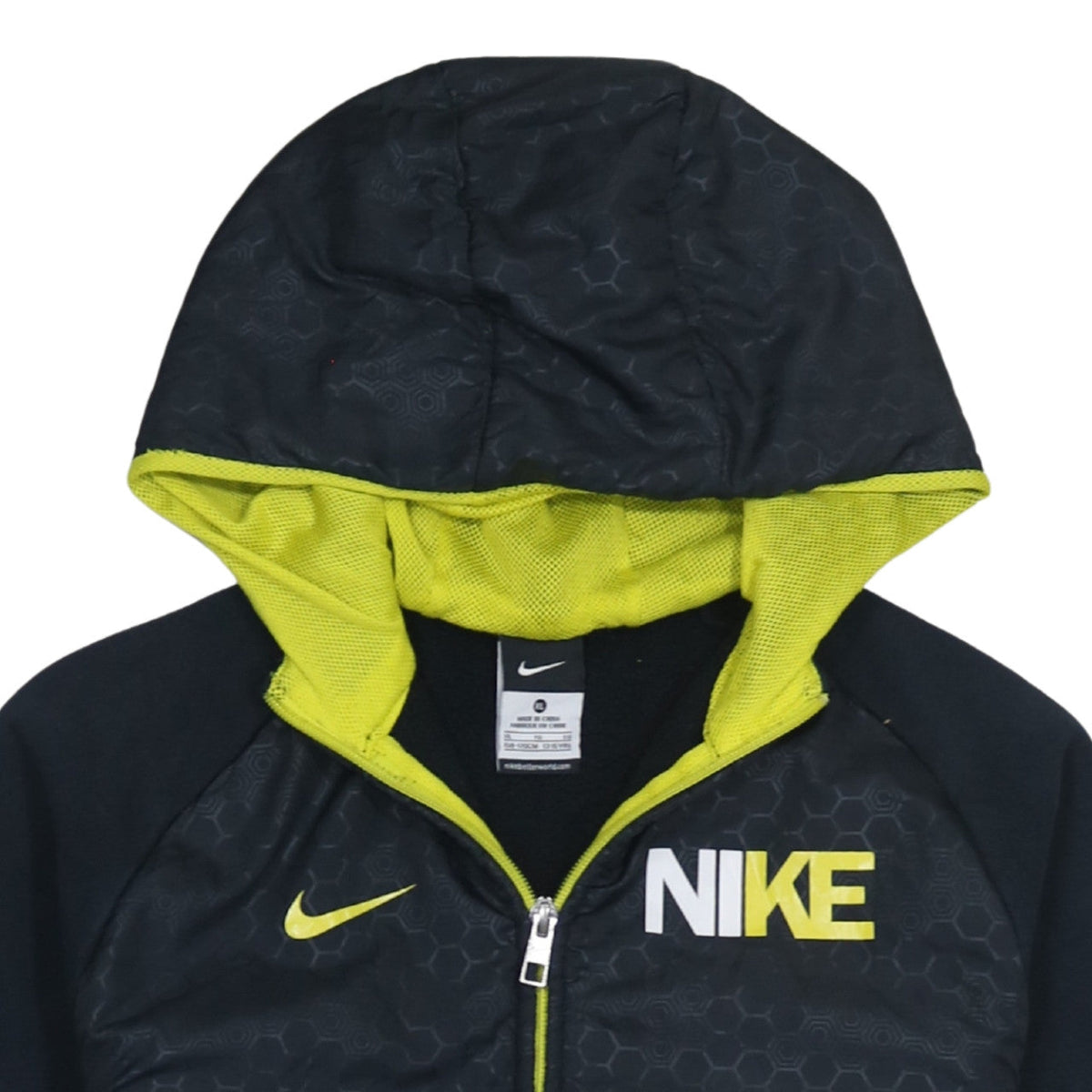 Additional view of Nike boys’ black full zip hoodie xl 13-15 years sports fleece zip up