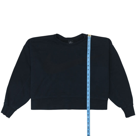 Nike Women Black Medium Dri-FIT Crew Neck Pullover Sweatshirt