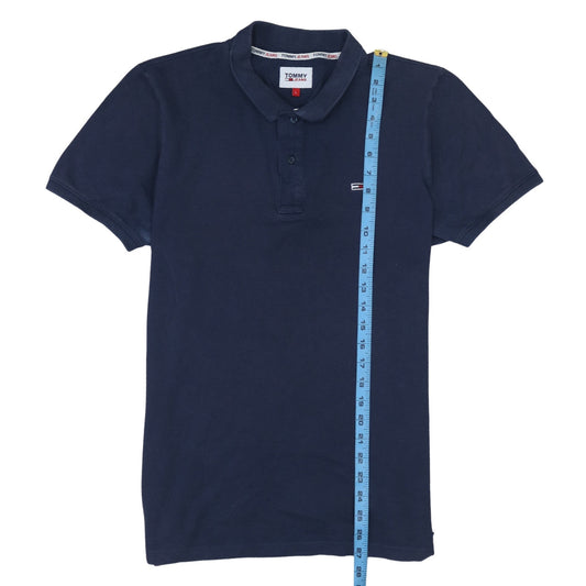 Tommy Jeans Men's Blue Cotton Polo Shirt Size L Classic Fit
