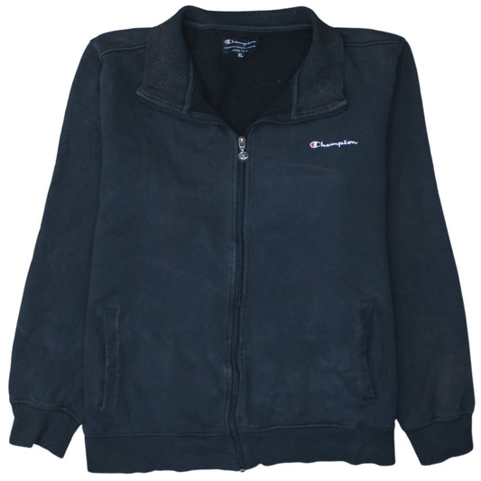 Champion Men's Black XL Track Jacket Full Zip Cotton Blend
