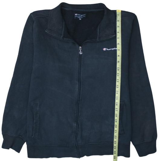 Champion Men's Black XL Track Jacket Full Zip Cotton Blend