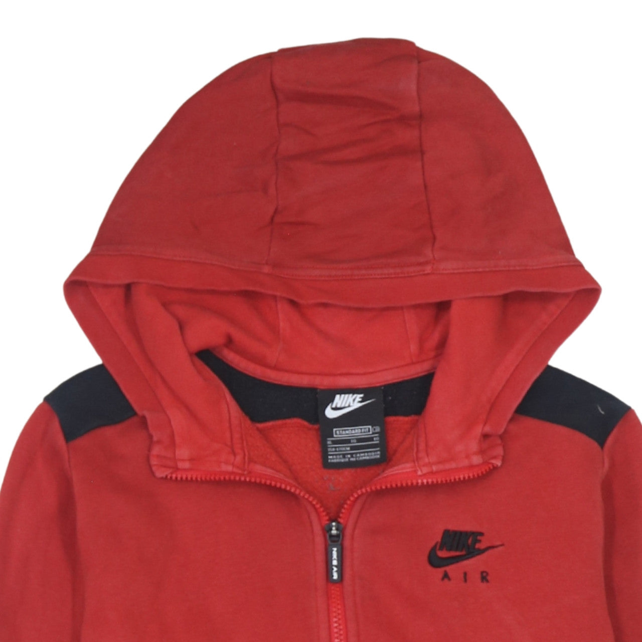 Additional view of Nike boys’ red full zip hoodie xl 13 158-170cm standard fit fleece