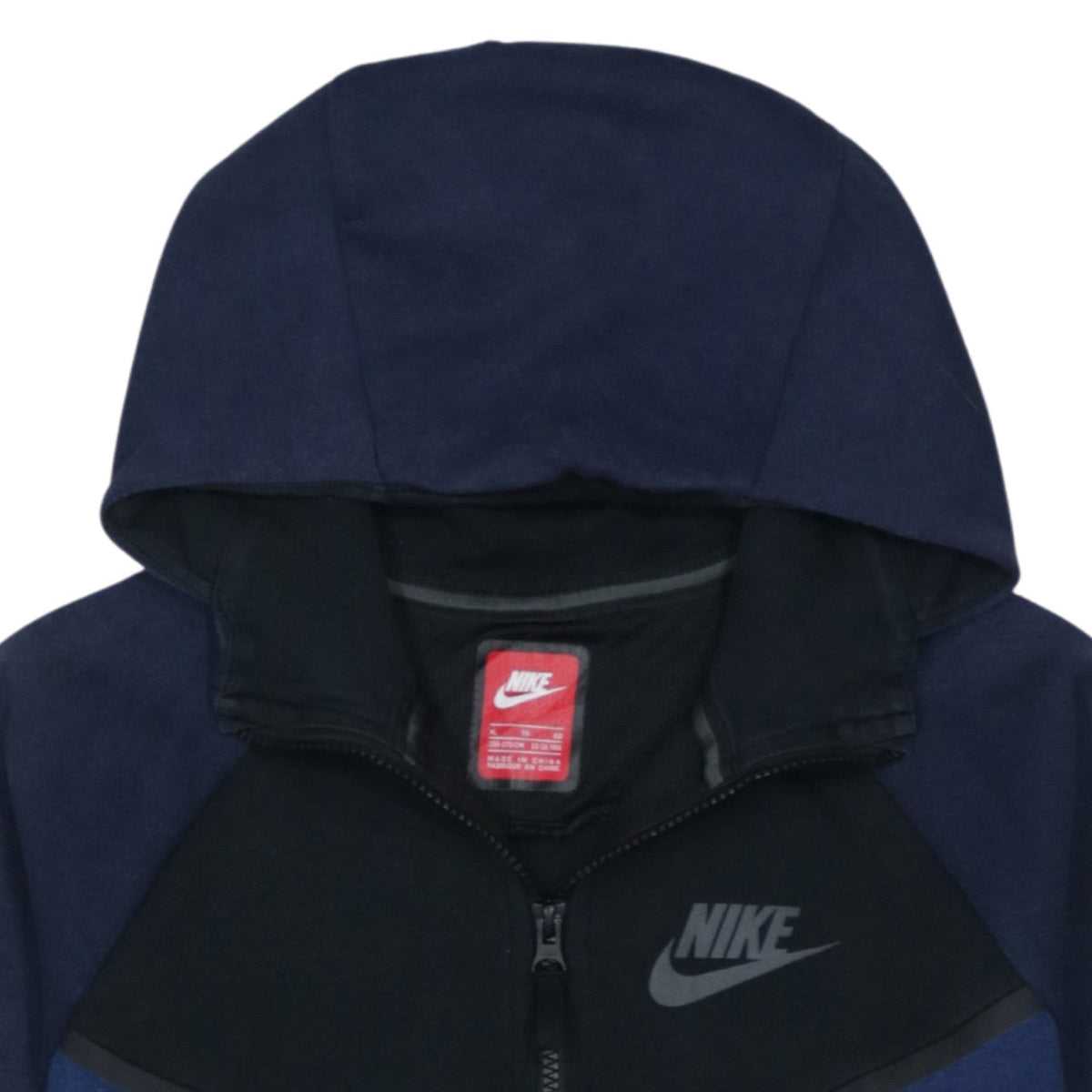 Additional view of Nike boys’ blue & black full zip hoodie xl 13-15 years fleece lined