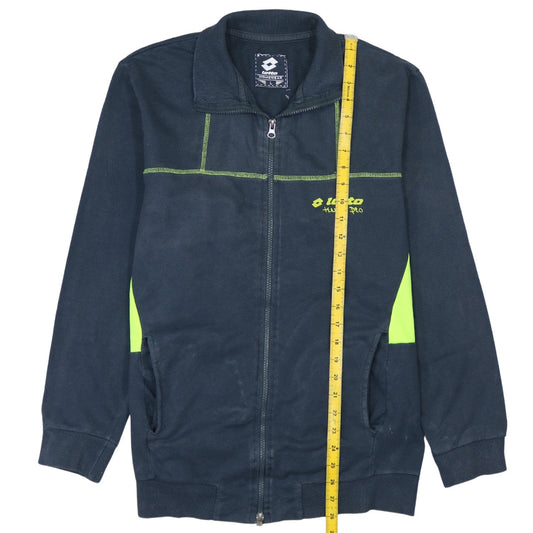 Lotto Men's Blue Cotton Track Jacket Size L Full Zip Sportswear
